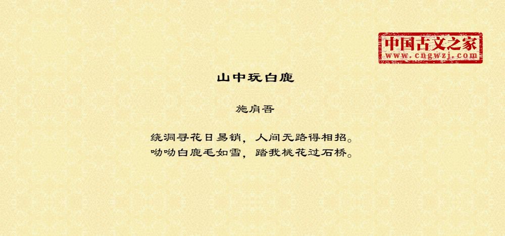 山中玩白鹿