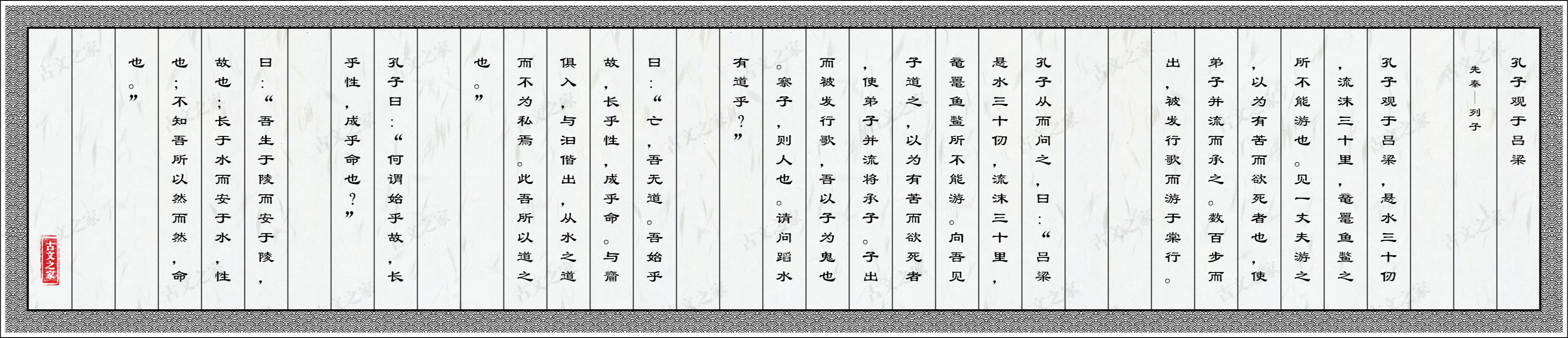 孔子观于吕梁
