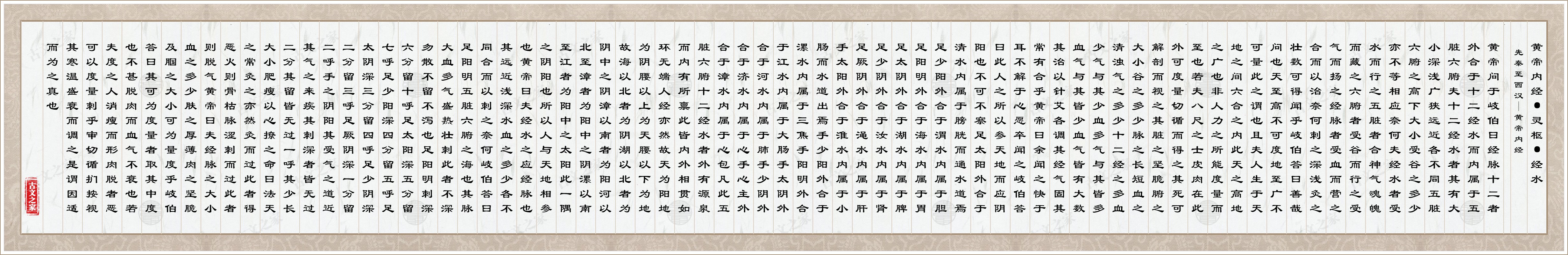 黄帝内经·灵枢·经水