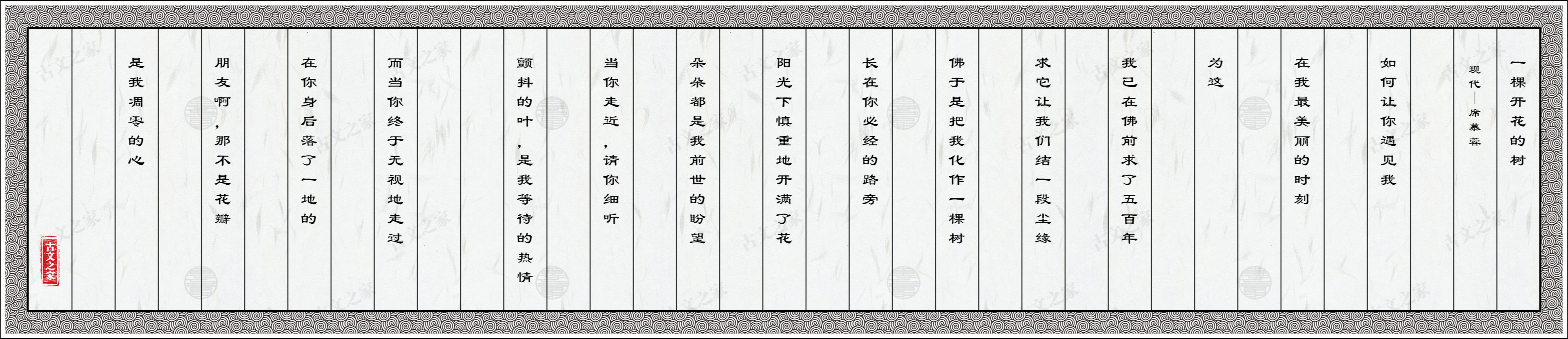 一棵开花的树